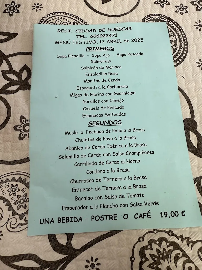 Menu_Ciudad de Huescar_Huéscar_image_1