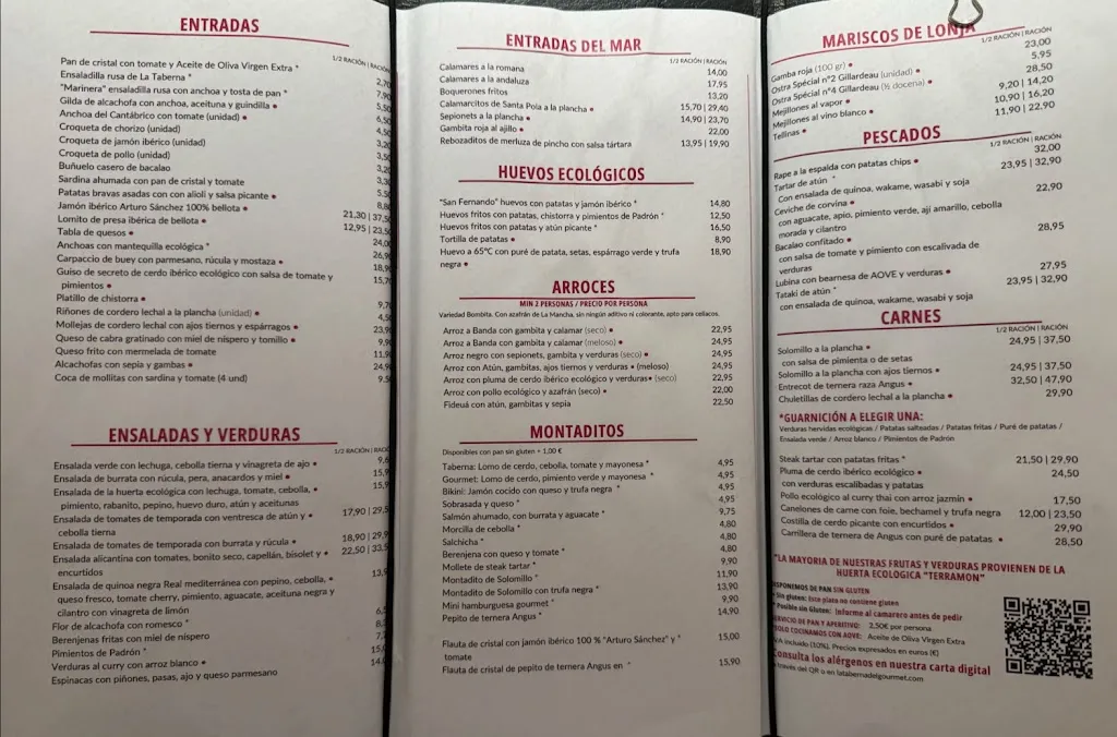 Menu_La Taberna del Gourmet_Alicante/Alacant_image_1