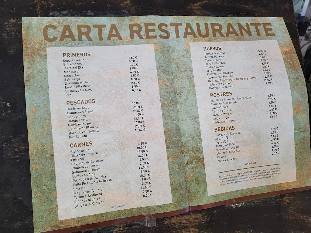 Menu_Area De Servicio Hotel La Nava_Iznalloz_image_1