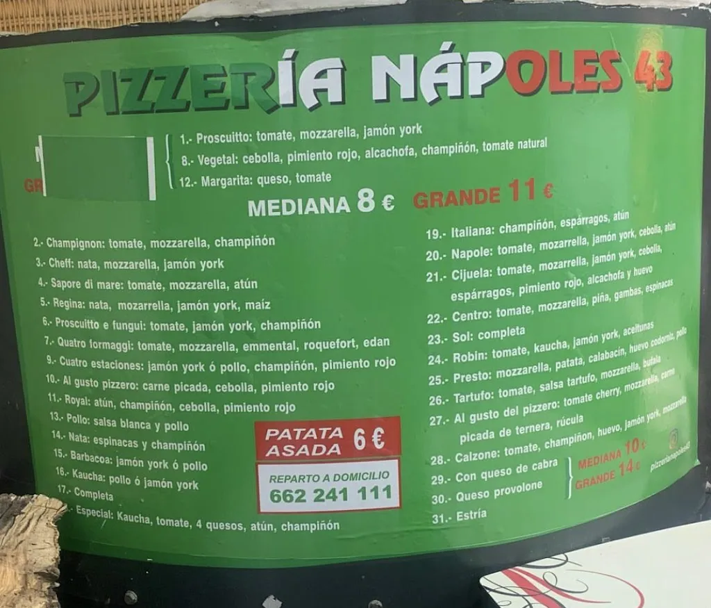 Menu_PIZZERIA NAPOLES_Iznalloz_image_2