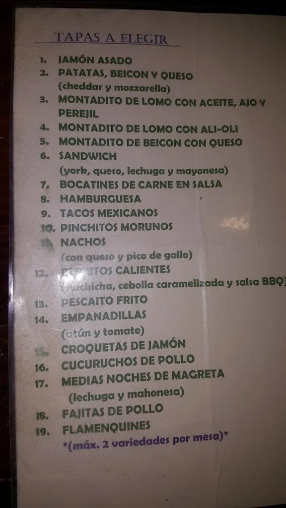 Menü_Restaurante El Campillo desde 1976_Illora_Bild_1
