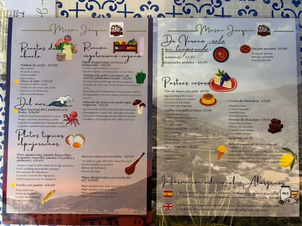 Menu_Mesón Joaquín_Juviles_immagine_1