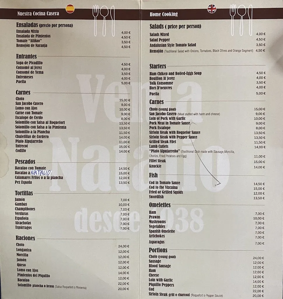 Menu_Venta Natalio_Lecrín_image_1
