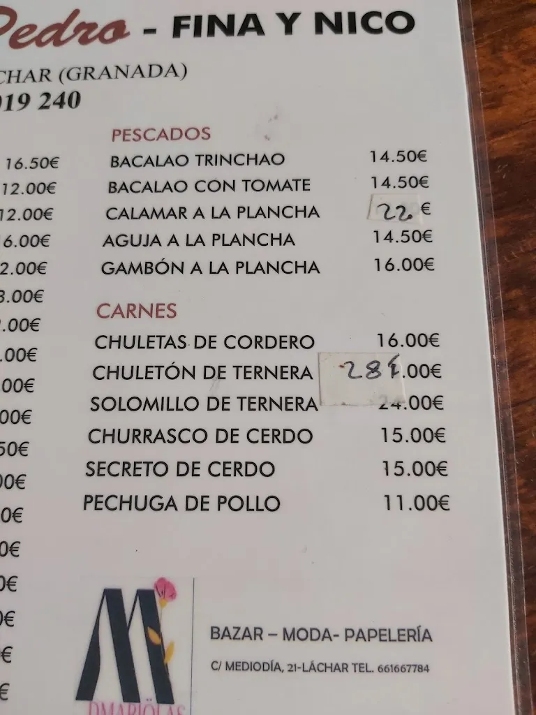 Menu_Horno duque de San pedro_Láchar_immagine_4