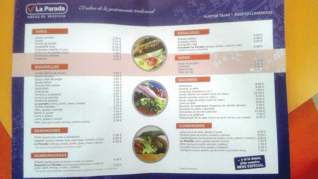 Menu_La Parada de huetor tajar_Huétor Tájar_image_2