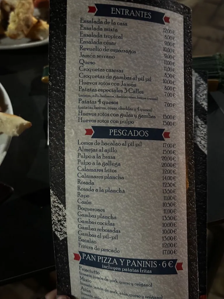 Menu_Café-Bar Las Tres Calles_Huétor Tájar_image_1