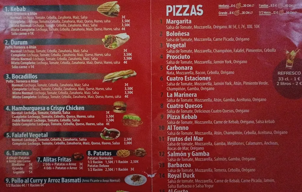Menu_Pizzería - kebab Royal Duck_Huétor Tájar_image_2