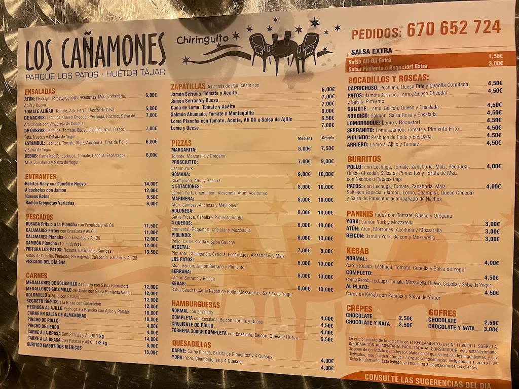 Menu_Chiringuito LOS CAÑAMONES._Huétor Tájar_image_2