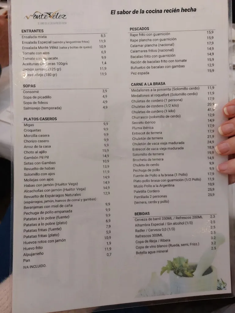 Menu_Restaurante Monte Vélez_Huétor Vega_image_1