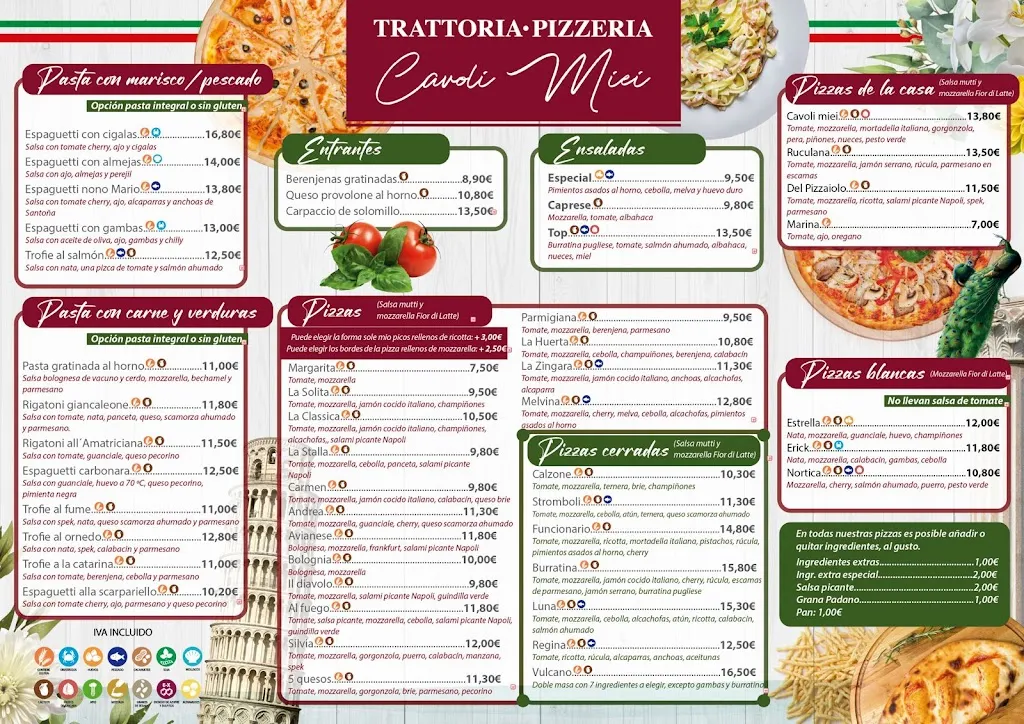 Menu_Trattoria pizzeria Cavoli miei_Huétor Vega_immagine_1