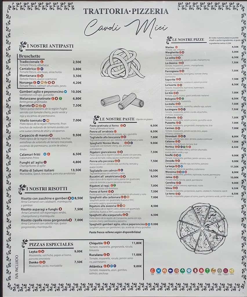 Menu_Trattoria pizzeria Cavoli miei_Huétor Vega_immagine_3