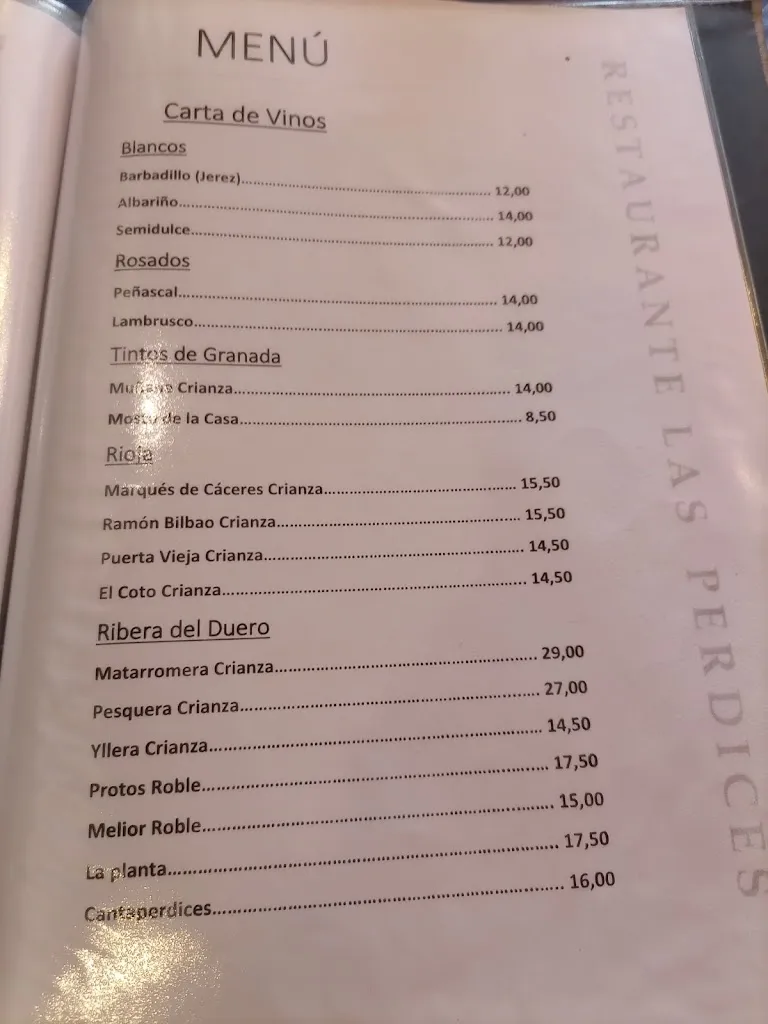 Menu_Restaurante Las Perdices I_Huétor Vega_image_4