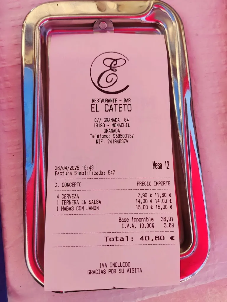 José Antonio Tejada_Restaurante El Cateto_Huétor Vega_review