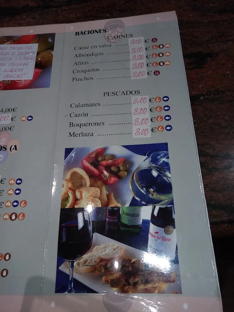 Menu_Bar Los Billares_Malahá La_immagine_2