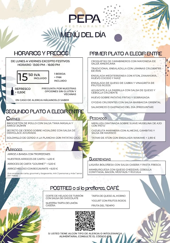 Menu_Pepa Restaurante Alicante_Alicante/Alacant_image_2