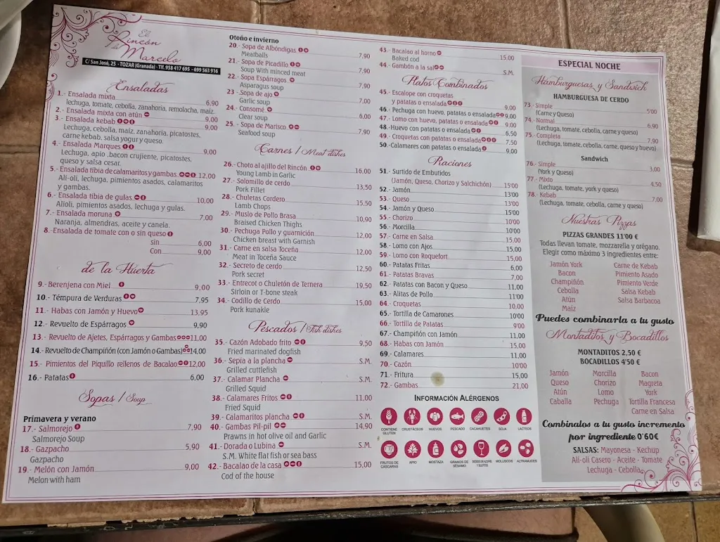 Menu_Rincón De Marcelo Restaurante_Moclín_image_2