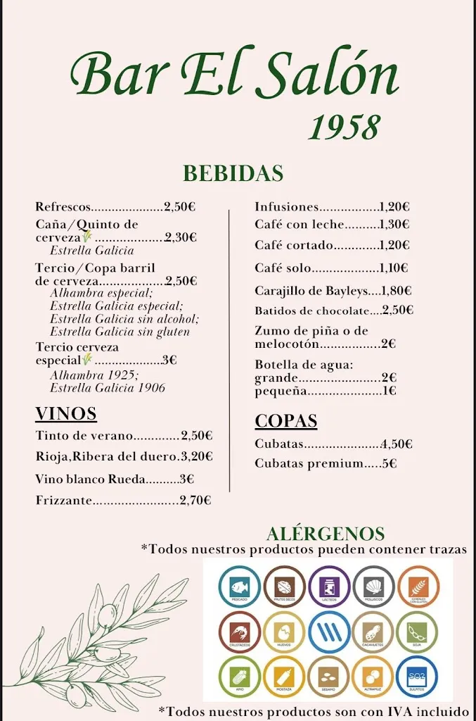 Menu_Bar El Salón 1958_Moclín_image_2