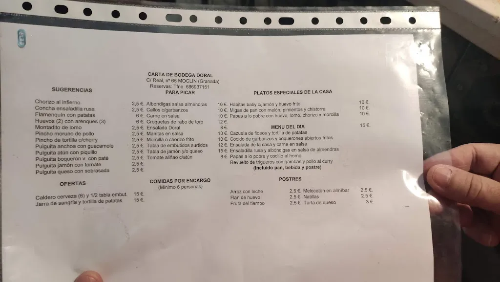 Menu_Bar El Salón 1958_Moclín_image_3