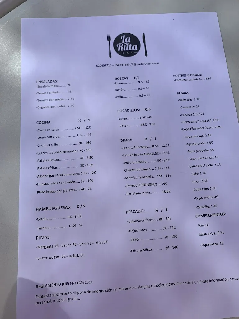 Menu_Bar La Ruta_Moclín_image_2