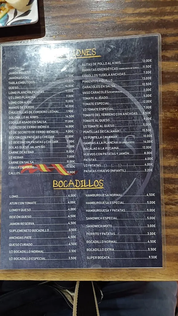 Menu_Tapería Kiwi_Montejicar_immagine_1