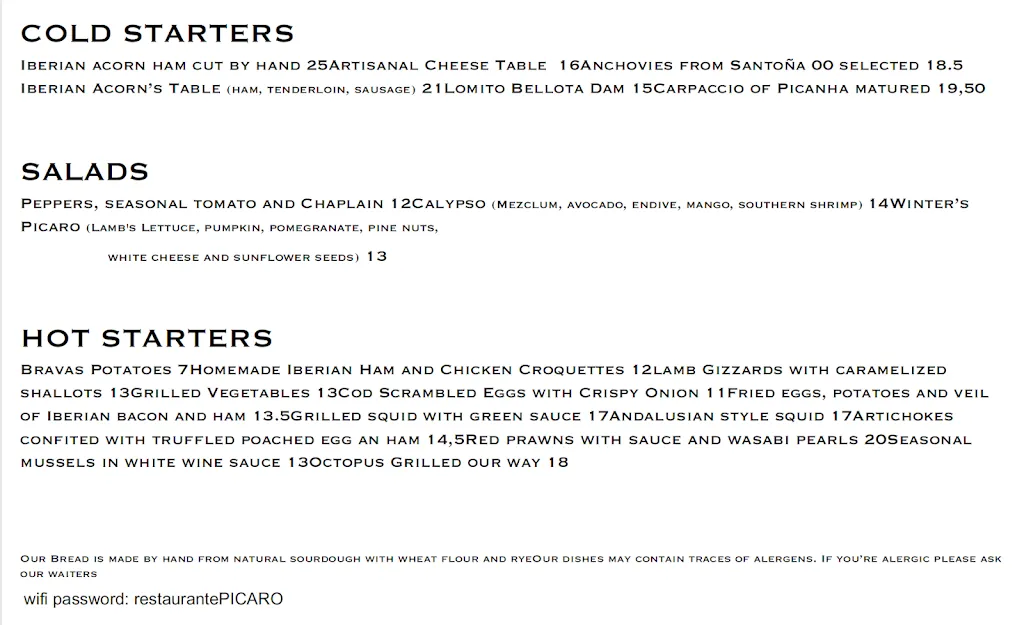 Menu_Picaro 1999_Alicante/Alacant_image_1