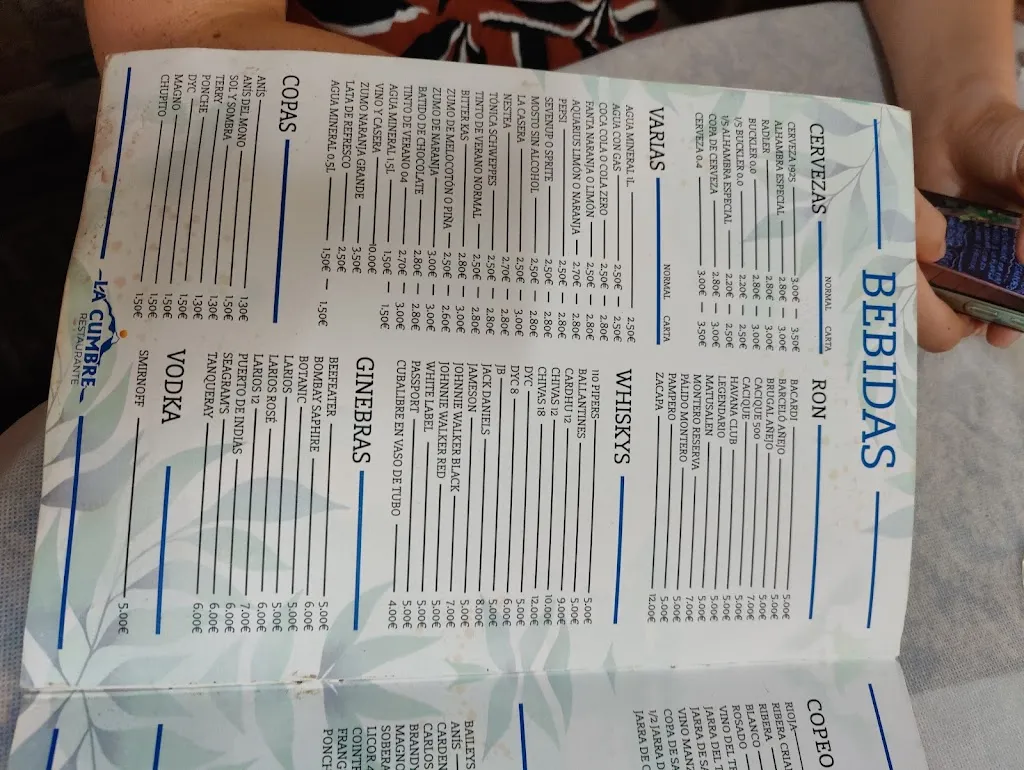 Menu_Restaurante La Cumbre Molvízar_Molvízar_image_2