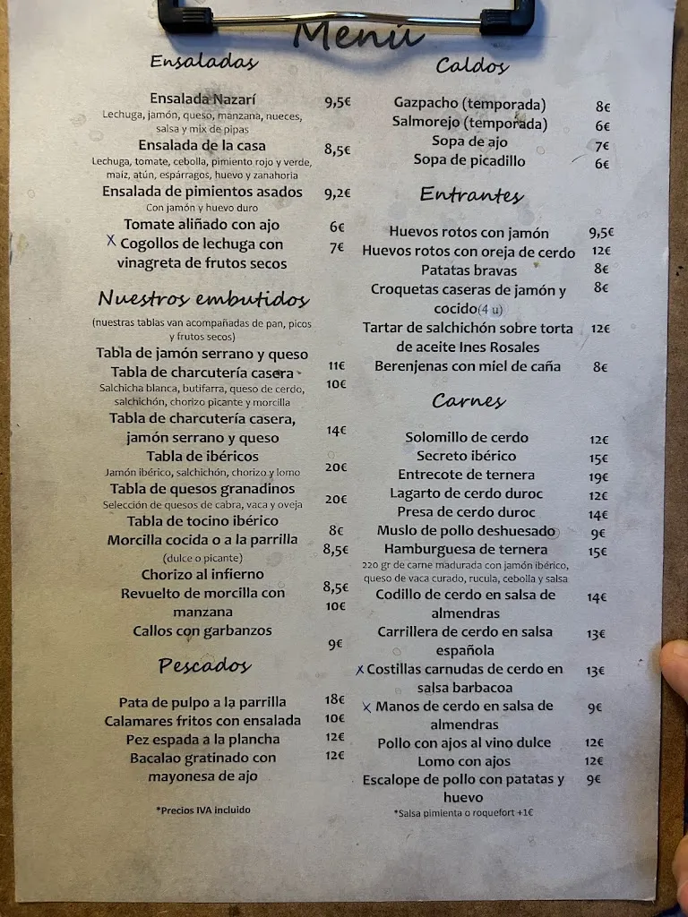 Menu_Restaurante La Cueva_Maracena_image_1