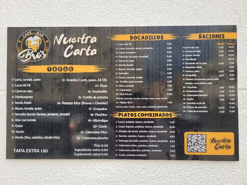 Menu_Café-Bar Bro's_Maracena_immagine_2