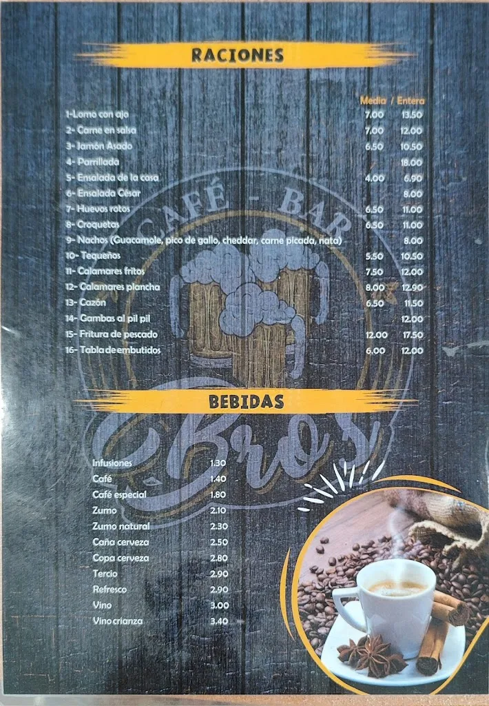 Menu_Café-Bar Bro's_Maracena_immagine_3