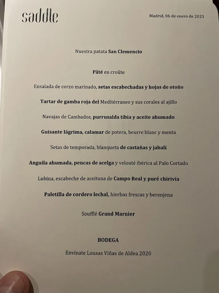 Menu_Saddle Madrid_Nevada_image_4