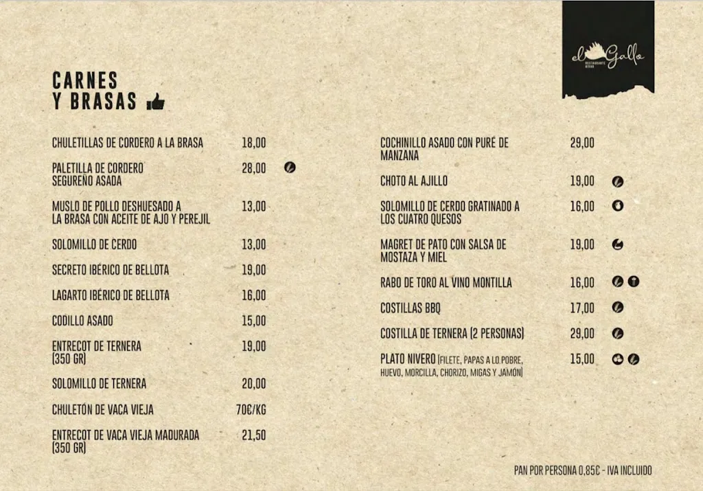 Menü_Restaurante El Gallo_Nívar_Bild_1