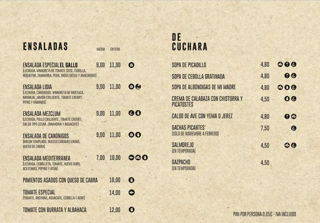 Menü_Restaurante El Gallo_Nívar_Bild_4