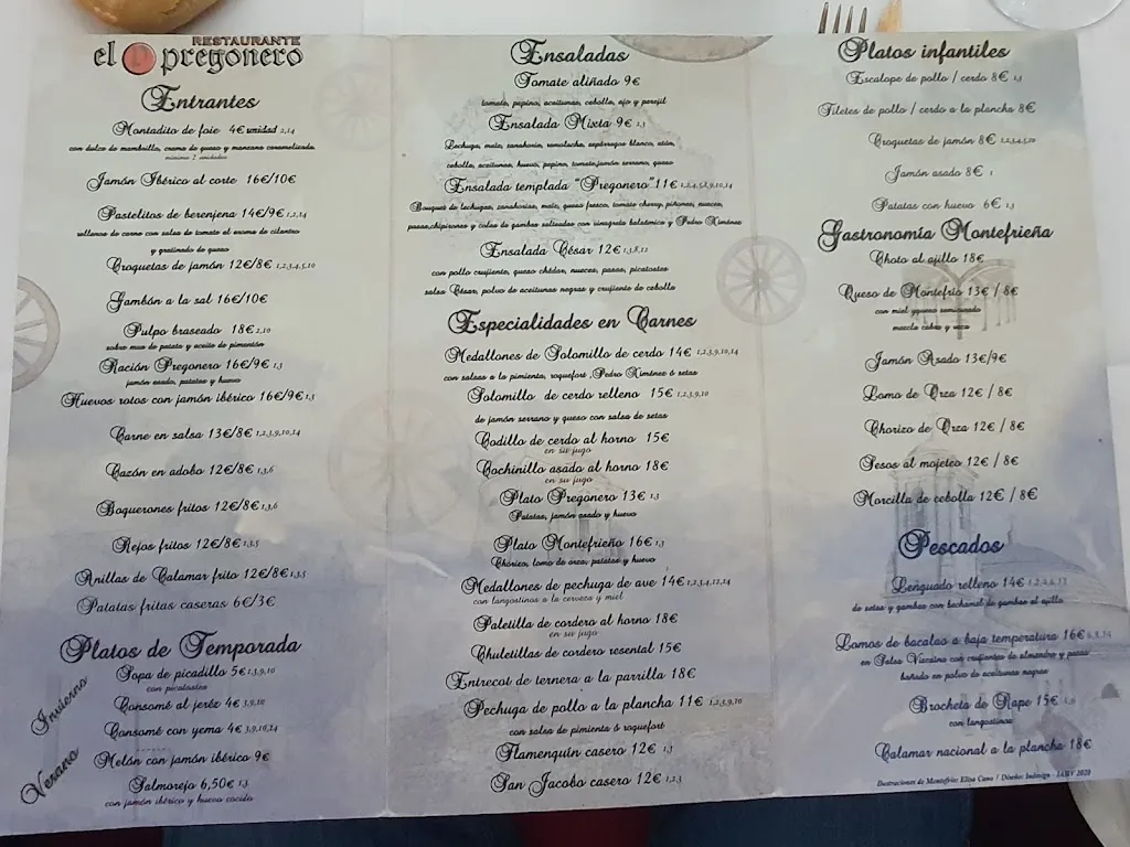 Menu_Restaurante El Pregonero_Montefrío_image_1