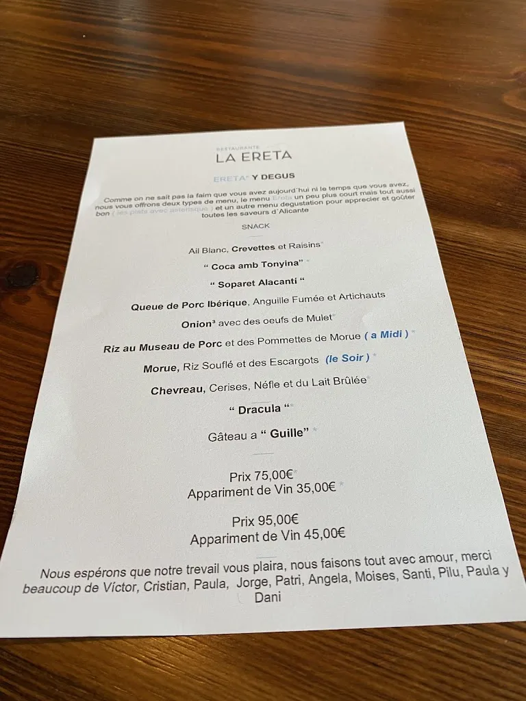 Menu_Restaurant La Ereta_Alicante/Alacant_image_4