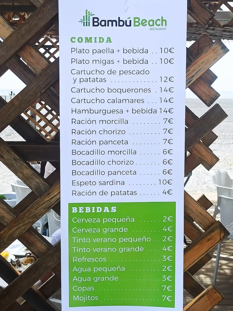 Menu_Bambú Beach | Motril_Motril_image_1