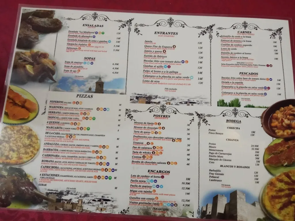 Menu_La Mimbrera_Orce_image_1