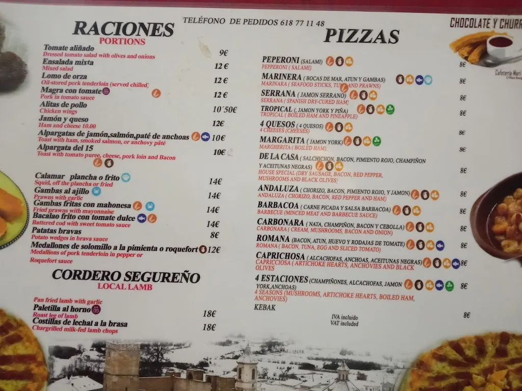 Menu_La Mimbrera_Orce_image_2