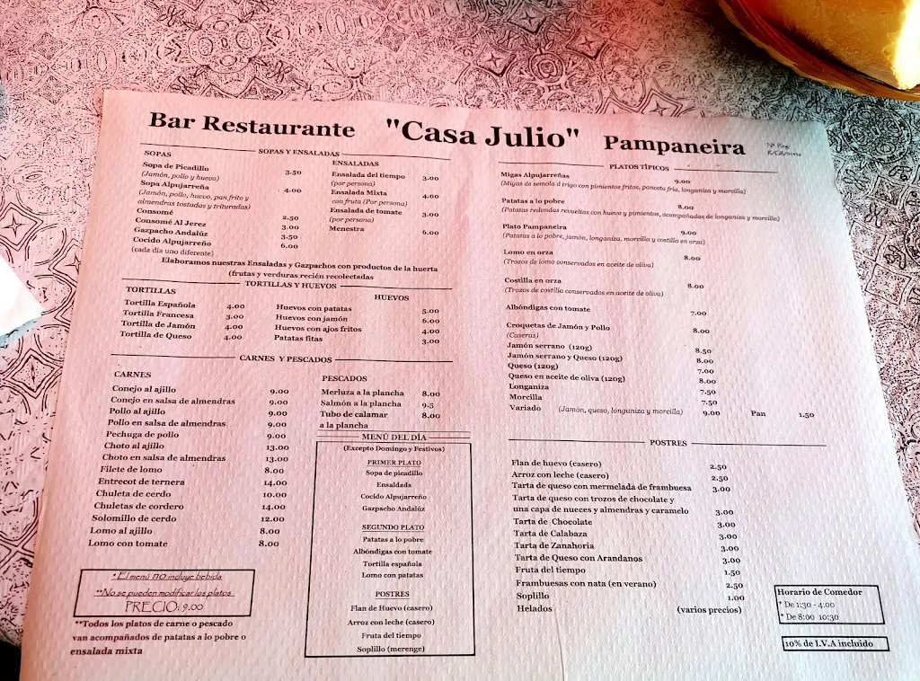 Menu_Casa Julio | Pampaneira_Pampaneira_image_1