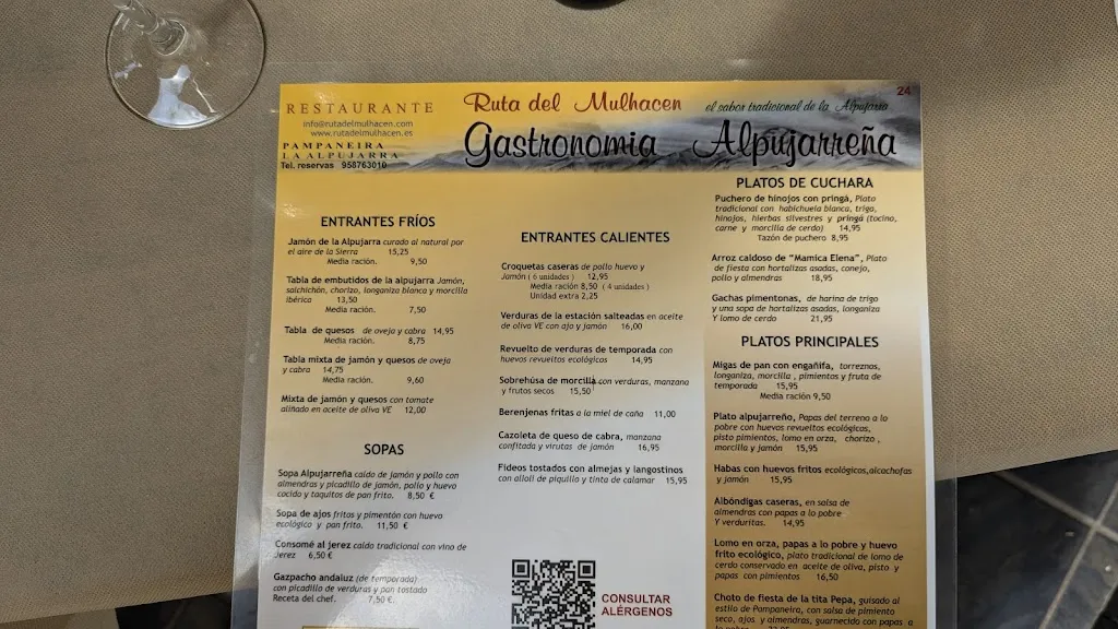 Menu_Restaurante Ruta del Mulhacén_Pampaneira_immagine_2
