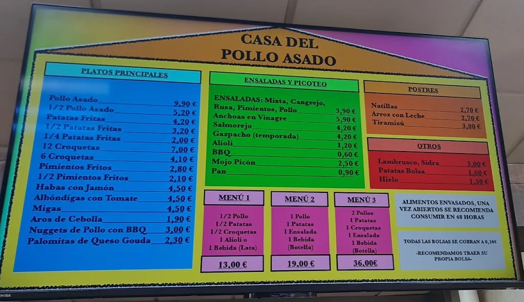 Menu_Casa Del Pollo Asado_Peligros_immagine_1
