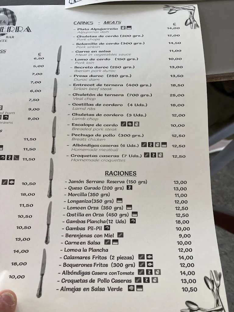 Menu_Bar Mirasierra_Órgiva_image_1