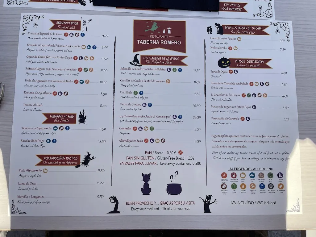 Menü_Taberna Romero_Órgiva_Bild_2