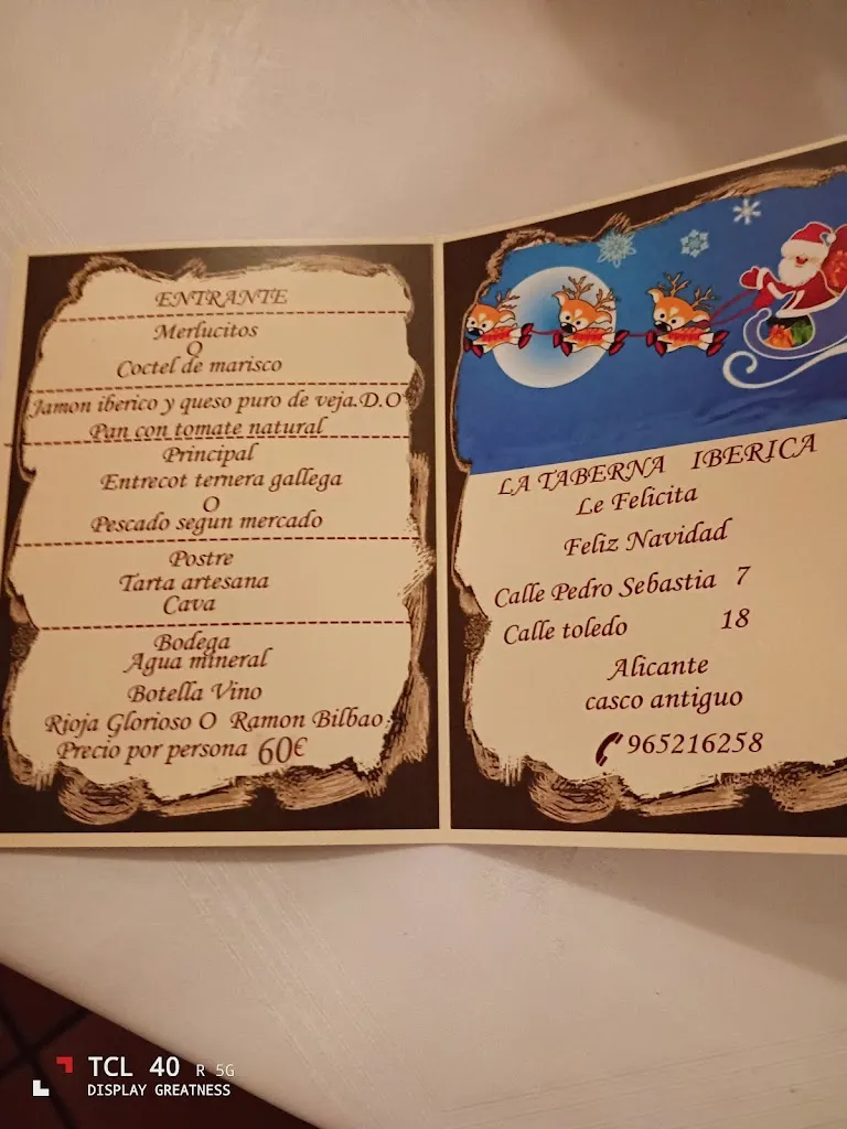 Menü_La Taberna Ibérica_Alicante/Alacant_Bild_2