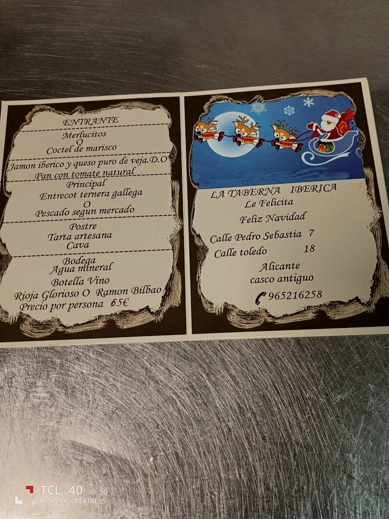 Menü_La Taberna Ibérica_Alicante/Alacant_Bild_3