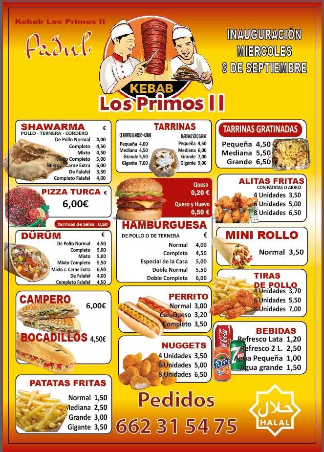 Menu_Kebab los primos II padul_Padul_image_1