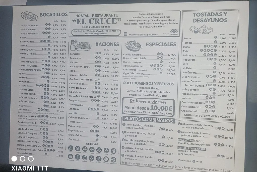Menu_Hostal Restaurante El Cruce De Padul_Padul_image_1