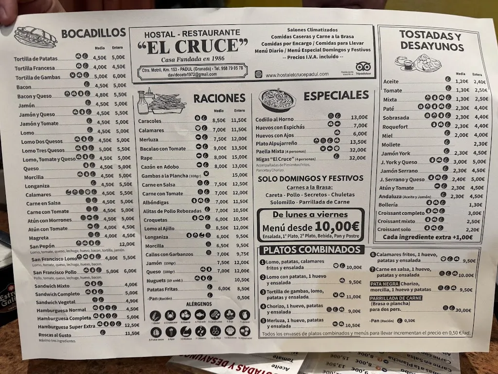 Menu_Hostal Restaurante El Cruce De Padul_Padul_image_2