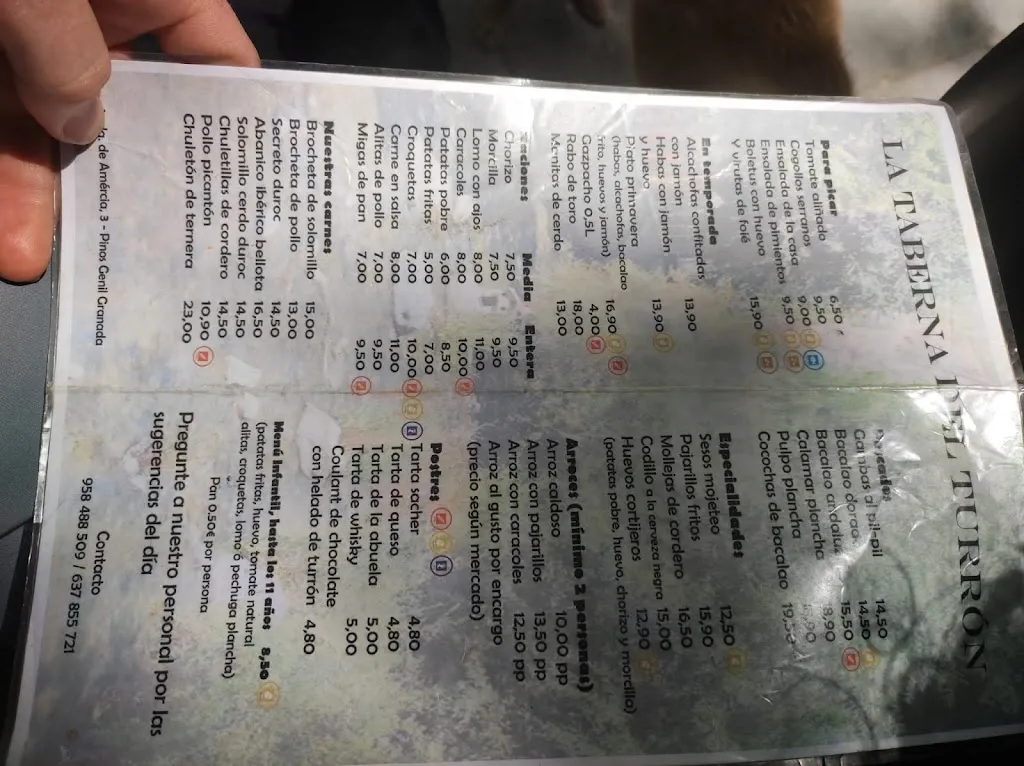 Menu_La Taberna Del Turrón_Pinos Genil_image_1