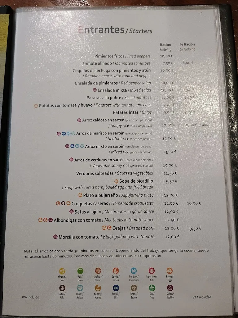 Menu_Restaurante Los Cazadores_Pinos Genil_immagine_2