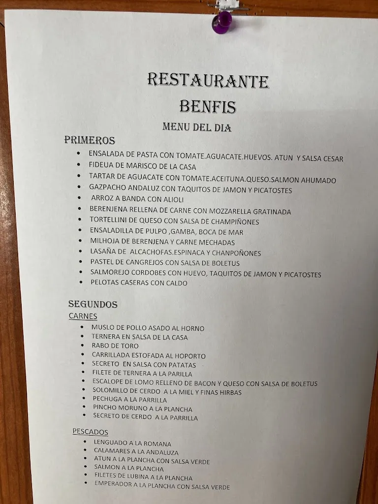 Menu_Benfis Restaurante_Benferri_image_1